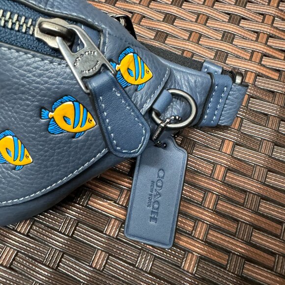 NWT Coach Warren Mini Belt Bag With Fish Print CT872 - Picture 8 of 8